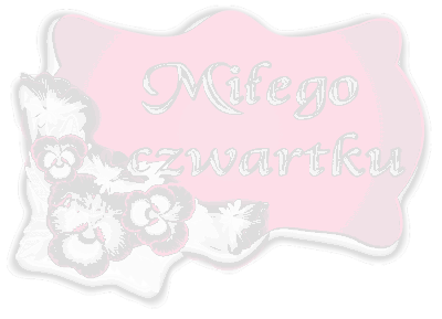 Różowa karteczka z pomarańczowym napisem miłego czwartku